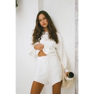 Sabo Skirt Cream Knit Shorts